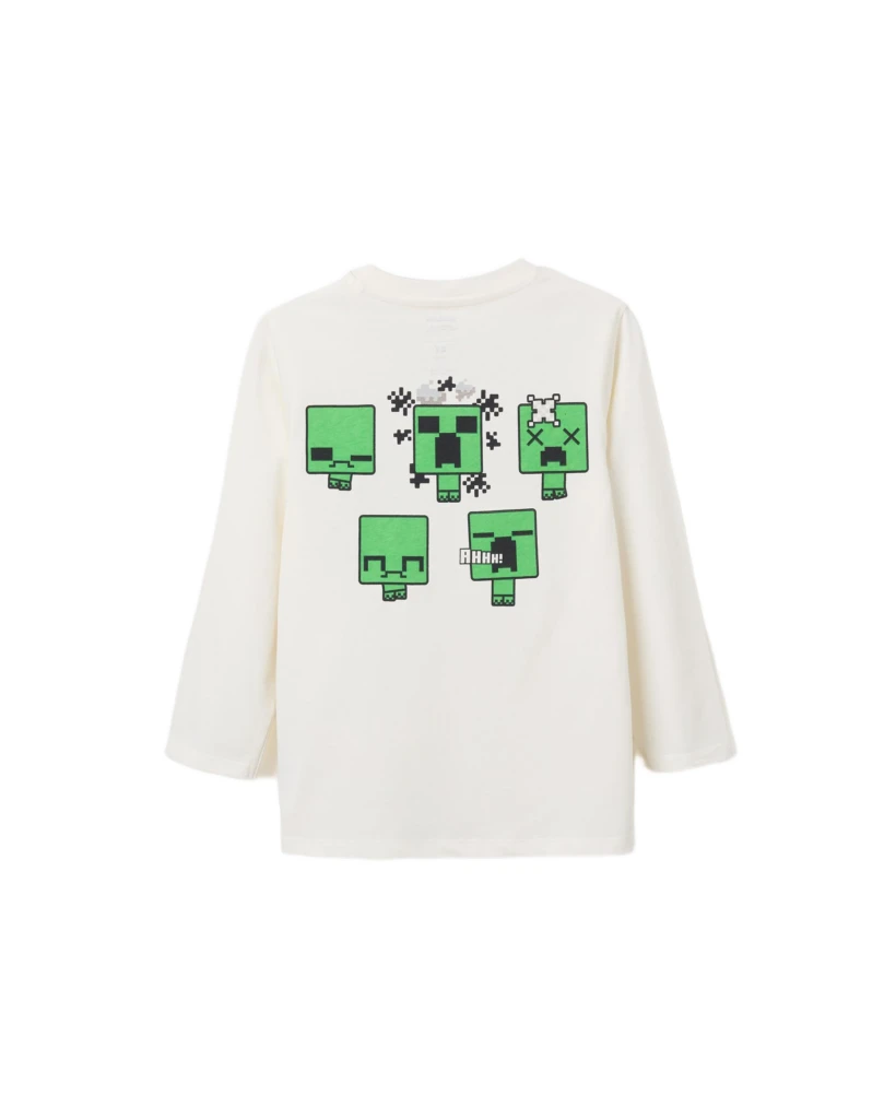 Mojang εφηβική μπλούζα Minecraft εκρού αγόρι ZKBAP0303_26090-F - 2