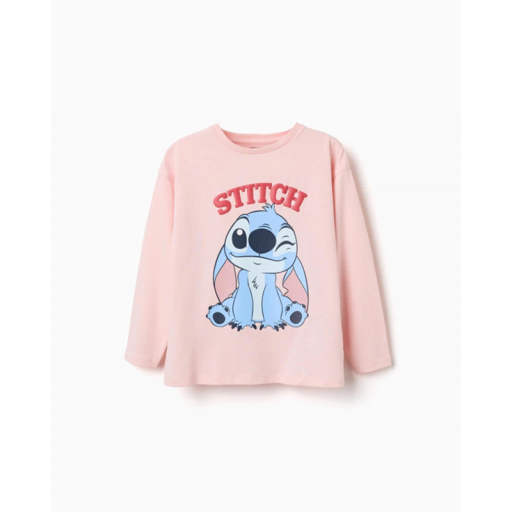 Disney παιδική μπλούζα Stitch ροζ κορίτσι ZKGAP303_26094 - 1