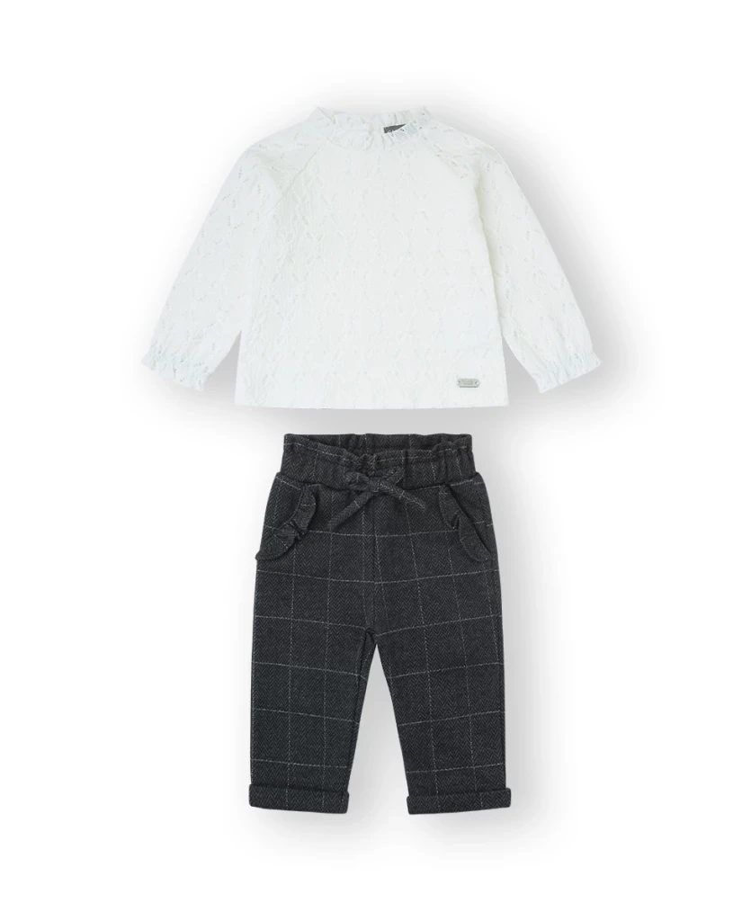 Βρεφικό σετ 2τμχ για κορίτσι κεντητό Canada House 25461510010 - 1