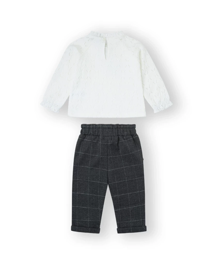 Βρεφικό σετ 2τμχ για κορίτσι κεντητό Canada House 25461510010 - 2