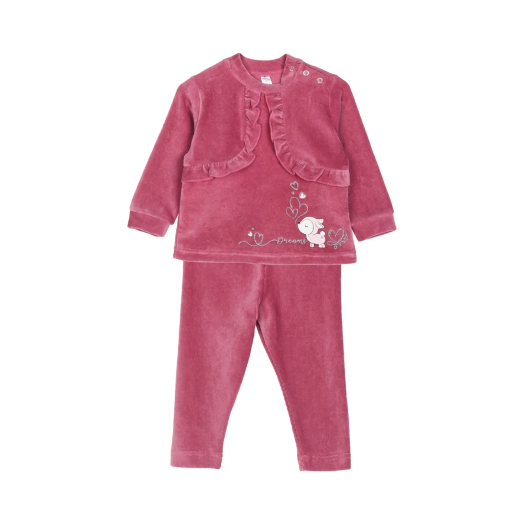Βρεφικό σετ 2τμχ πιτζάμες για κορίτσι Dreams 2571104 - 1