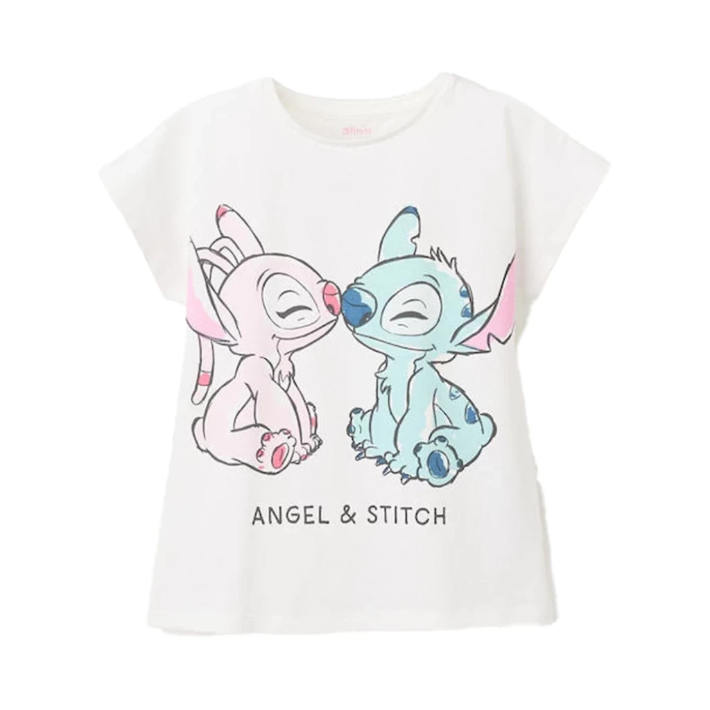 Εφηβική μπλούζα κοντομάνικη για κορίτσι Angel & Stitch Disney 5606812729785-2 - 1
