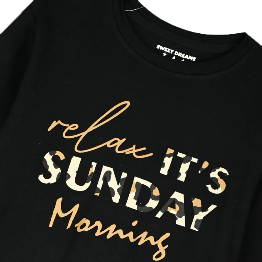 Energiers κορίτσι πιτζάμα σχέδιο sunday morning λεοπάρ μαύρο 36-126200-9 - 3