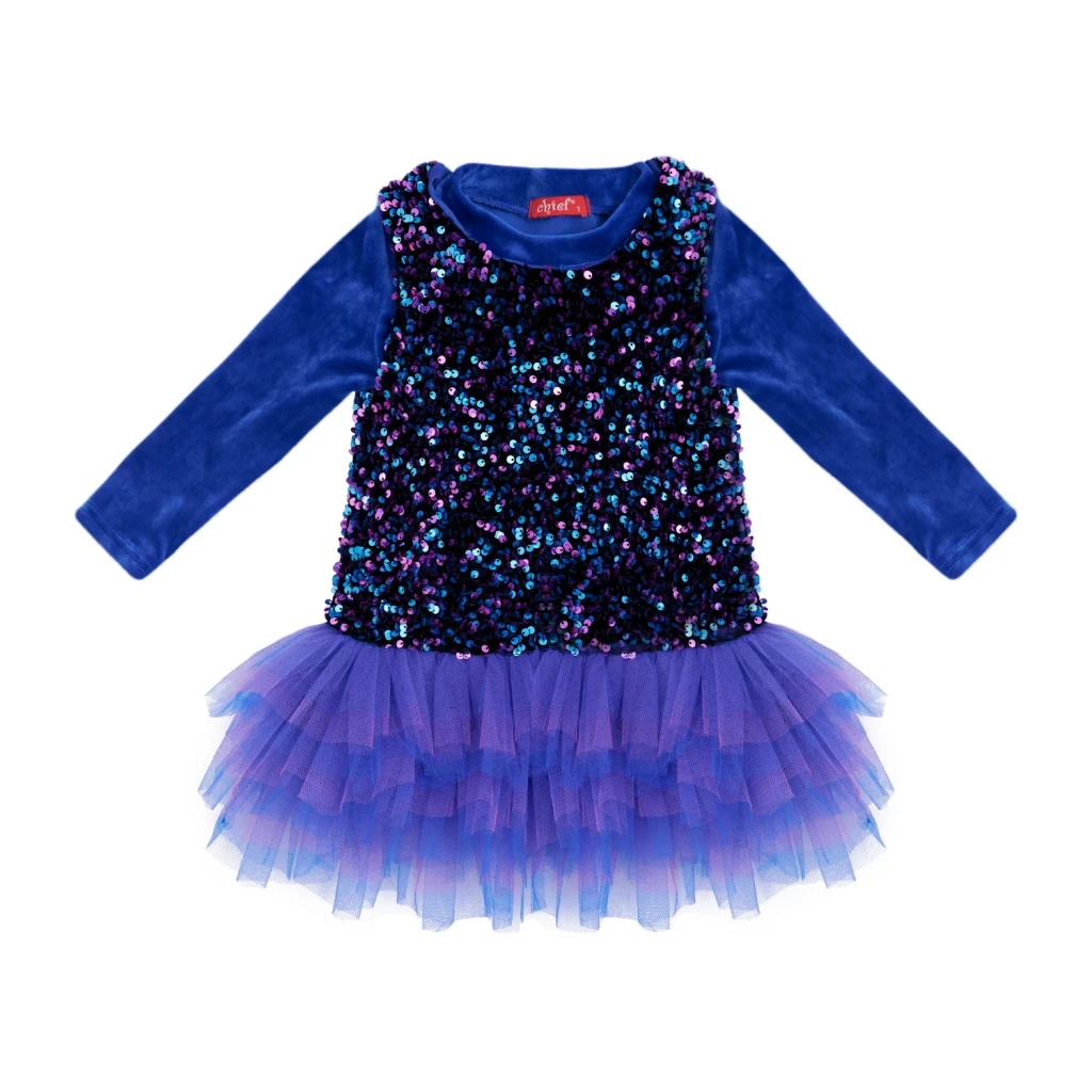 Παιδικό σετ 2τμχ για κορίτσι φόρεμα παγιέτα Chief 3205003 - 1