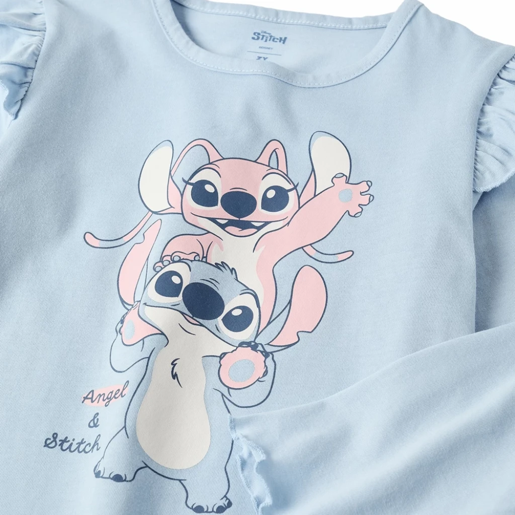 Zippy παιδική πιτζάμα κορίτσι Stitch Angel σιέλ ZKGUN0101_26046 - 3