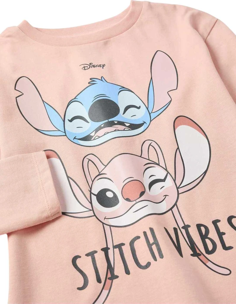 Disney εφηβική μπλούζα Stitch Angel ροζ κορίτσι ZKGAP0303-26096-F - 3