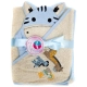 Βρεφικό σετ 2τμχ πετσέτα - σφουγγάράκι για αγόρι γαλάζιο - κρεμ ζέβρα Dreams 15038 229034003