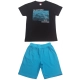 Εφηβικό σετ 2τμχ για αγόρι μπλούζα βερμούδα the south coast Joyce 2314123