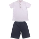 Εφηβικό σετ 2τμχ για αγόρι μπλούζα polo βερμούδα Joyce 2314163-W - 1