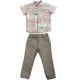Εφηβικό σετ 2τμχ για αγόρι πουκάμισο παντελόνι Joyce 2312100 - 1