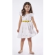 Παιδικό σετ 2τμχ για κορίτσι φόρεμα λευκό λουλούδια Ebita 238230 - 2
