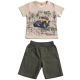 Παιδικό σετ 2τμχ για αγόρι μπλούζα βερμούδα Jeep follow the adventure Joyce 2312123 - 1