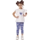 Παιδικό σετ 2τμχ μπλουζάκι λευκό - κολάν μπλε hallo sunshine Ebita 238204