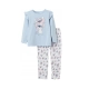 Zippy παιδική πιτζάμα κορίτσι Stitch Angel σιέλ ZKGUN0101_26046 - 1