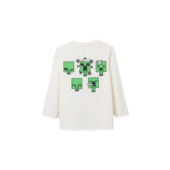 Mojang παιδική μπλούζα Minecraft εκρού αγόρι ZKBAP0303_26090