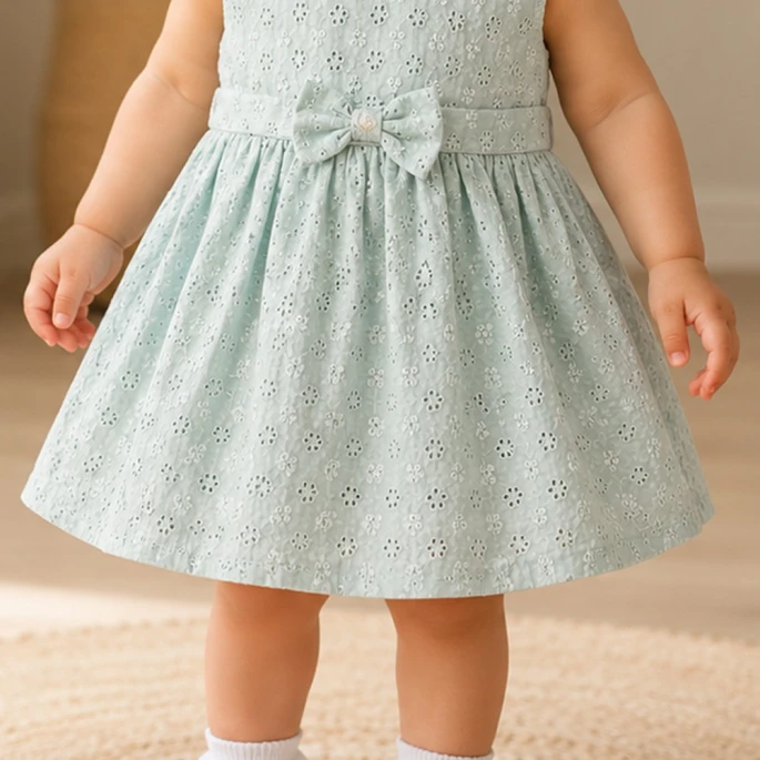Βρεφικό φόρεμα κεντητό για κορίτσι EMC AA4878