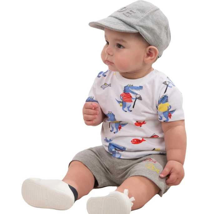 Βρεφικό σετ 2τμχ για αγόρι μπλούζα βερμούδα 3D κροκόδειλος Energino 11-223464-0 5206462068908 - 3