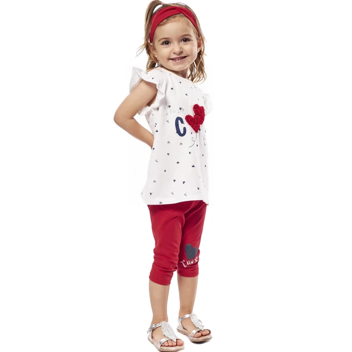 Βρεφικό σετ 3τμχ για κορίτσι μπλούζα κολάν κορδέλα im so cool Ebita 238517 - 1