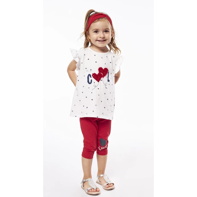 Βρεφικό σετ 3τμχ για κορίτσι μπλούζα κολάν κορδέλα im so cool Ebita 238517 - 2