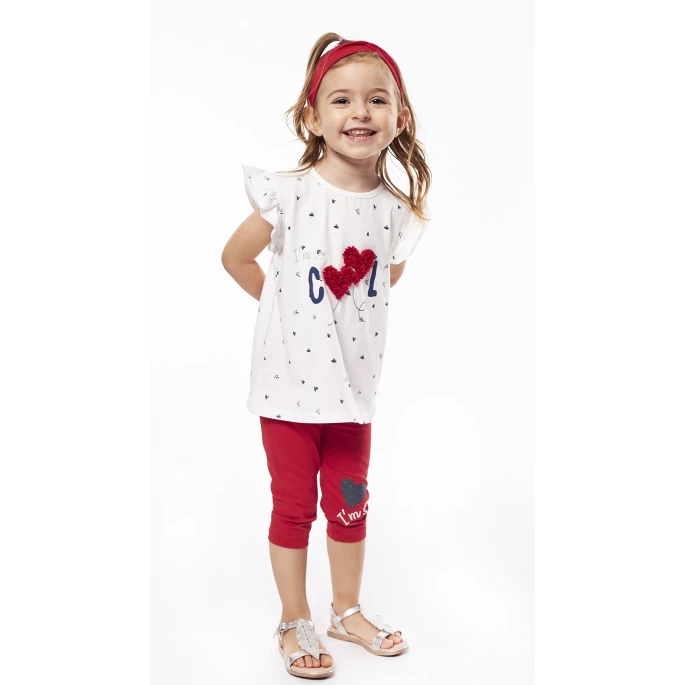 Βρεφικό σετ 3τμχ για κορίτσι μπλούζα κολάν κορδέλα im so cool Ebita 238517 - 4