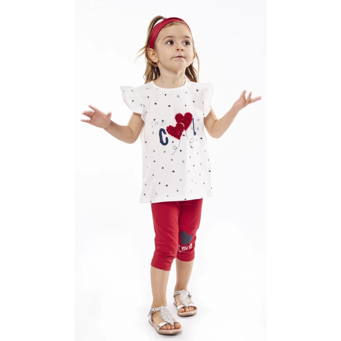 Βρεφικό σετ 3τμχ για κορίτσι μπλούζα κολάν κορδέλα im so cool Ebita 238517 - 6