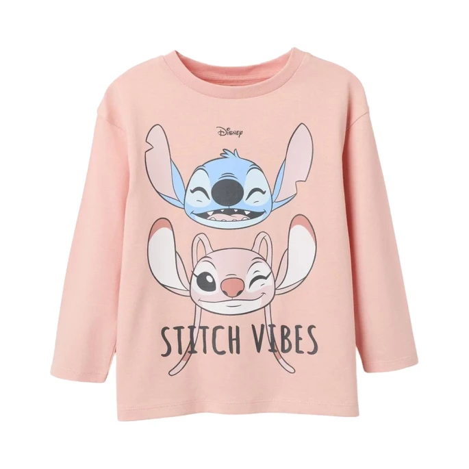 Disney παιδική μπλούζα Stitch Angel ροζ κορίτσι ZKGAP0303-26096
