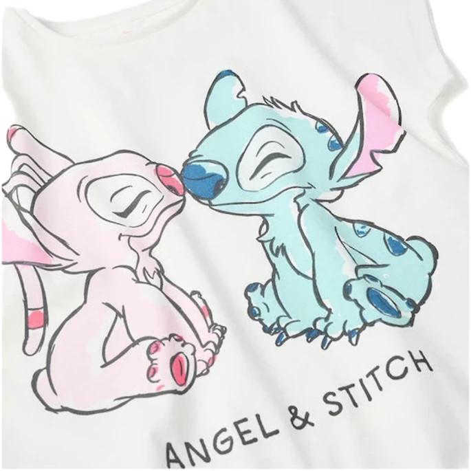 Εφηβική μπλούζα κοντομάνικη για κορίτσι Angel & Stitch Disney 5606812729785-2