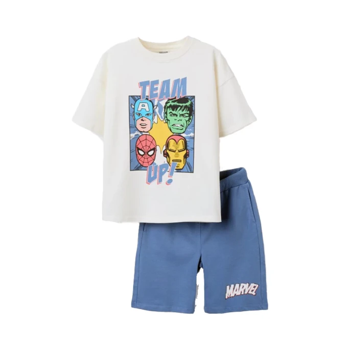 Εφηβικό σετ 2τμχ για αγόρι μπλούζα βερμούδα Avengers team up! Marvel 5606812721734-2
