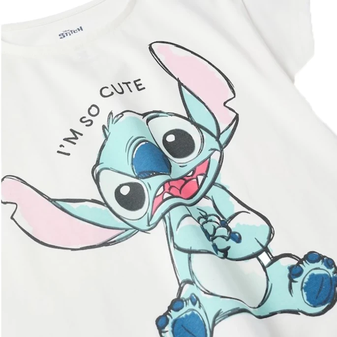 Εφηβικό σετ 2τμχ για κορίτσι μπλούζα σορτσάκι - φούστα Stitch Disney 5606812702887-2