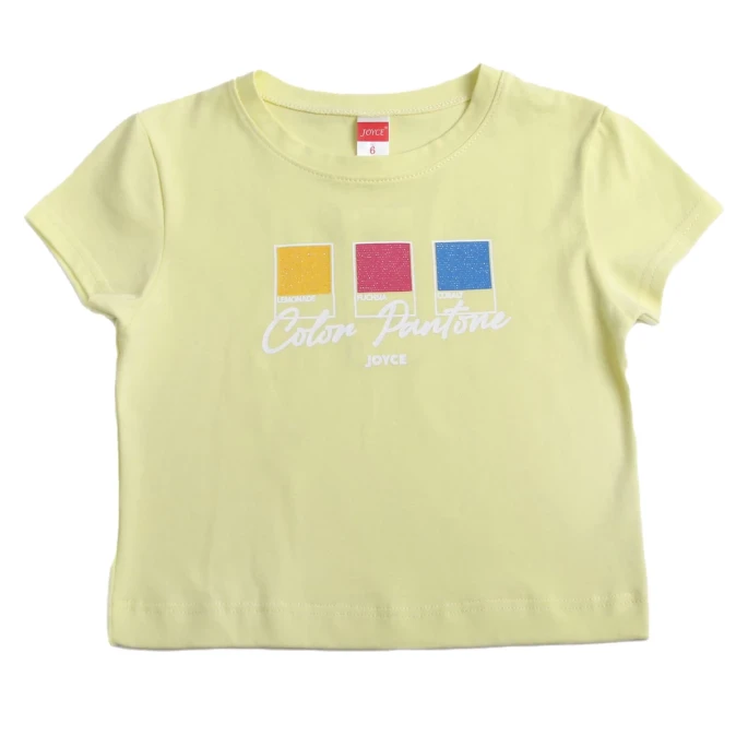 Εφηβικό σετ 2τμχ για κορίτσι μπλουζάκι σορτσάκι color pantone Joyce 2313150 - 2