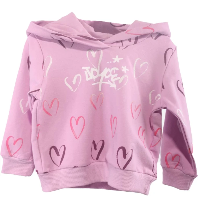 Παιδικό σετ 2τμχ για κορίτσι μπλούζα παντελόνι καρδούλες Joyce 2361102-p - 2