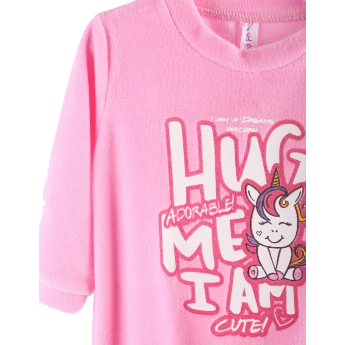 Βρεφικό φορμάκι για κορίτσι βελουτέ hug me, I am adorable! Cute! I am dreams unicorn Dreams 2371204 - 2