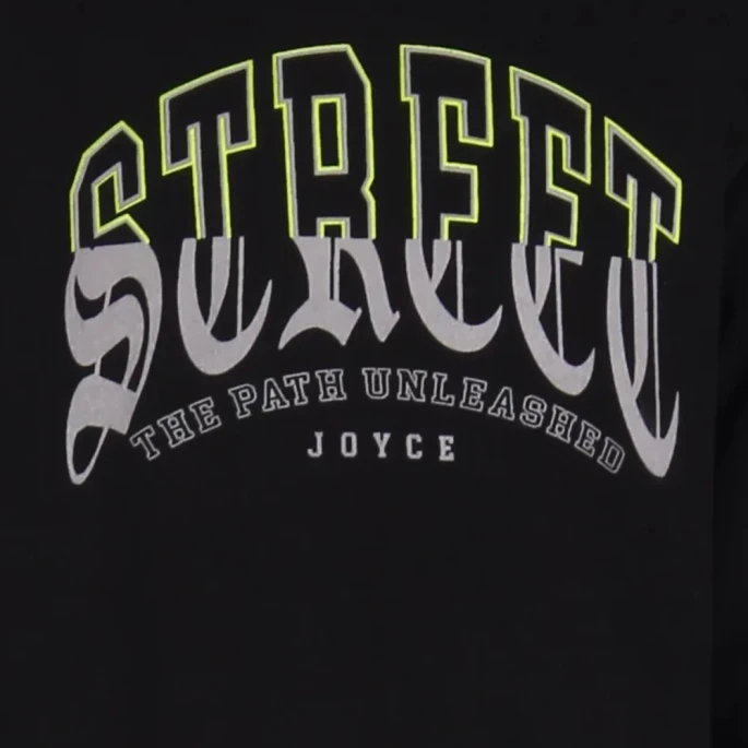 Joyce αγόρι σετ φόρμα στάμπα street μαύρο γκρι 2664146