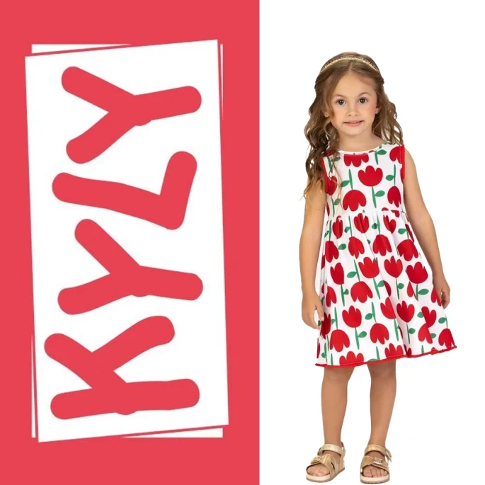 Εφηβικό φόρεμα για κορίτσι τουλίπες Kyly 7900196664952-2