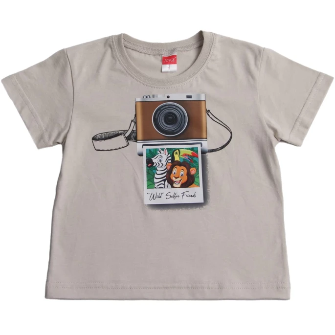 Παιδικό σετ 2τμχ για αγόρι μπλούζα βερμούδα wild selfie friends Joyce 2312131 - 2