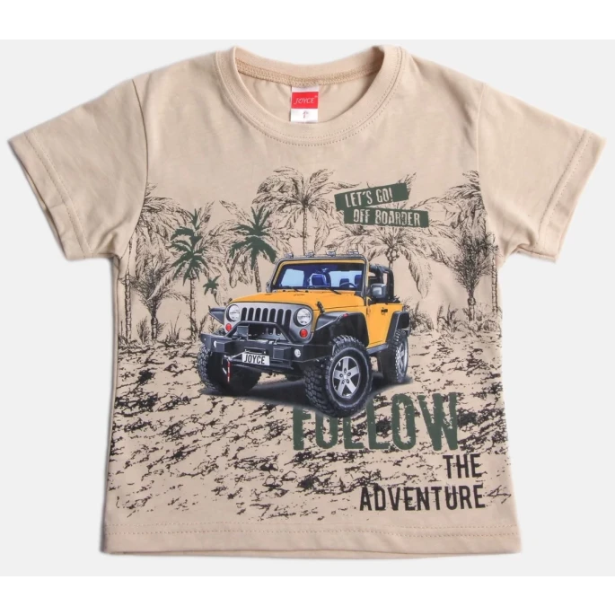 Παιδικό σετ 2τμχ για αγόρι μπλούζα βερμούδα Jeep follow the adventure Joyce 2312123 - 2